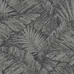 York Wallcoverings Palm Cove Toile Silver & Black Wallpaper - SKU RT7923