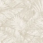 York Wallcoverings Palm Cove Toile White & Taupe Wallpaper - SKU RT7926