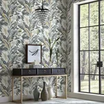 York Wallcoverings Palm Silhouette Black & Gold Wallpaper | Wallpaper Twins York Wallcoverings Palm Silhouette Black & Gold Wallpaper - SKU CY1567