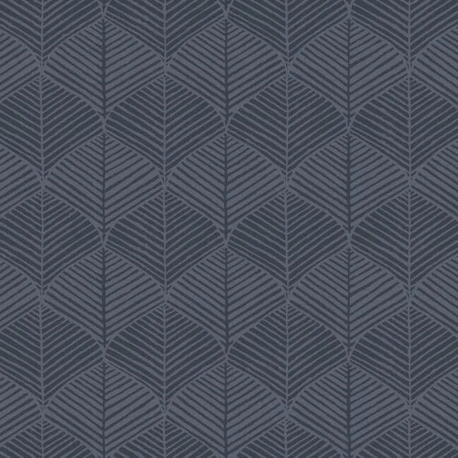 SS2564 | Palm Thatch Navy Wallpaper