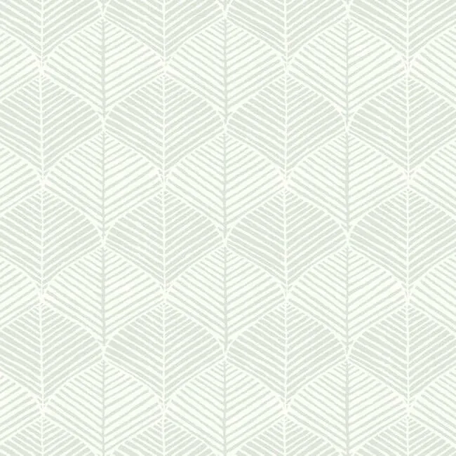 York Wallcoverings Palm Thatch White & Grey Wallpaper - SKU SS2565