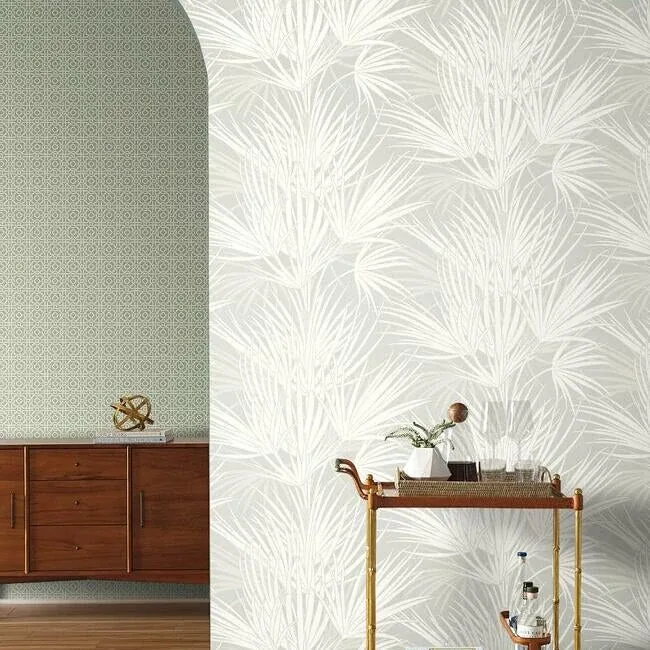 York Wallcoverings Palmetto Grey Wallpaper - SKU SS2541