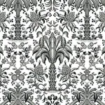 York Wallcoverings Palmetto Palm Damask Black Wallpaper - SKU DM5014