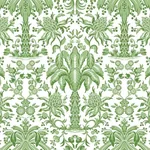 York Wallcoverings Palmetto Palm Damask Green Wallpaper - SKU DM5011