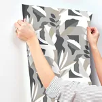 York Wallcoverings Papier Colle Black & White Wallpaper - SKU AG2003
