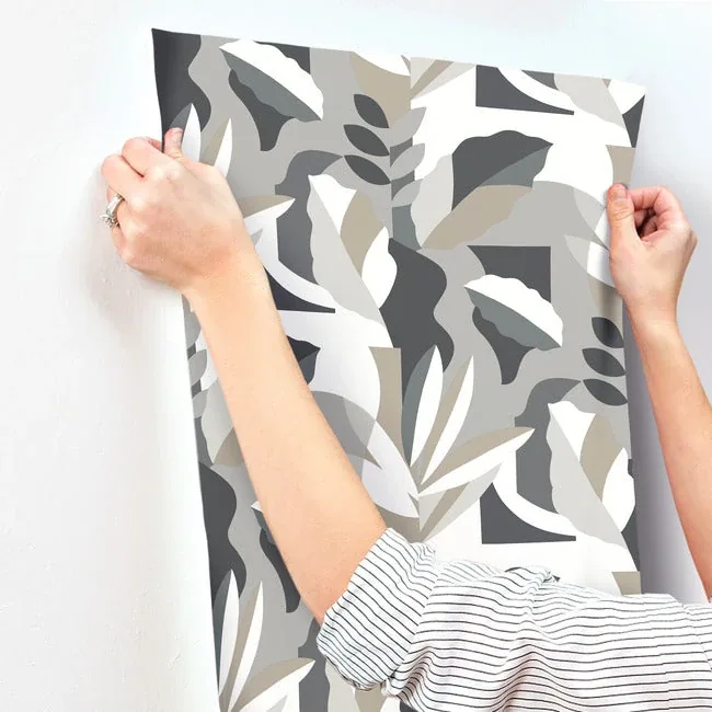 York Wallcoverings Papier Colle Black & White Wallpaper - SKU AG2003