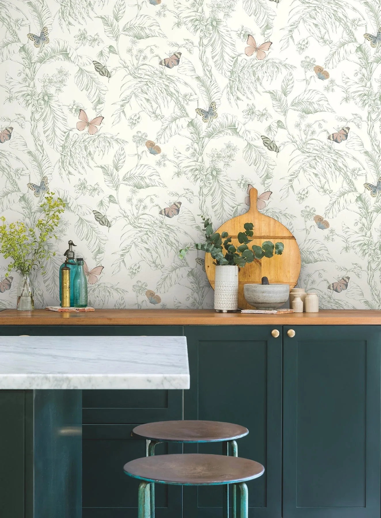 York Wallcoverings Papillon Blush Wallpaper - SKU RT7930