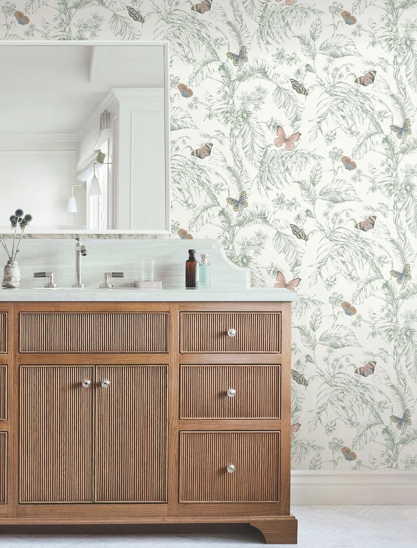 York Wallcoverings Papillon Blush Wallpaper - SKU RT7930