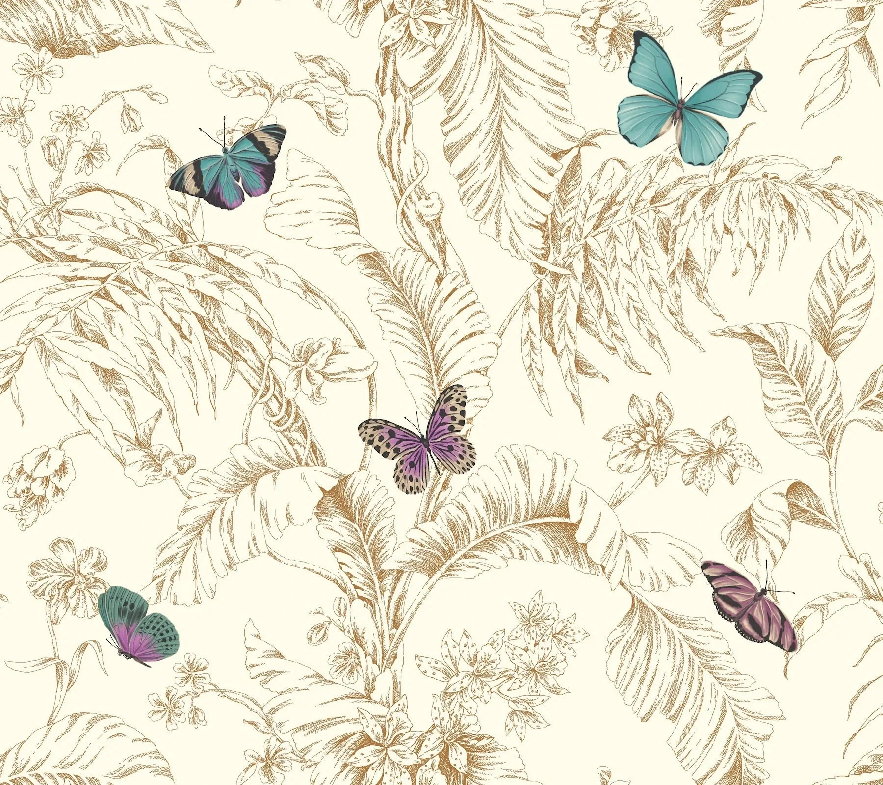 AF2028 | Papillon Gold Wallpaper