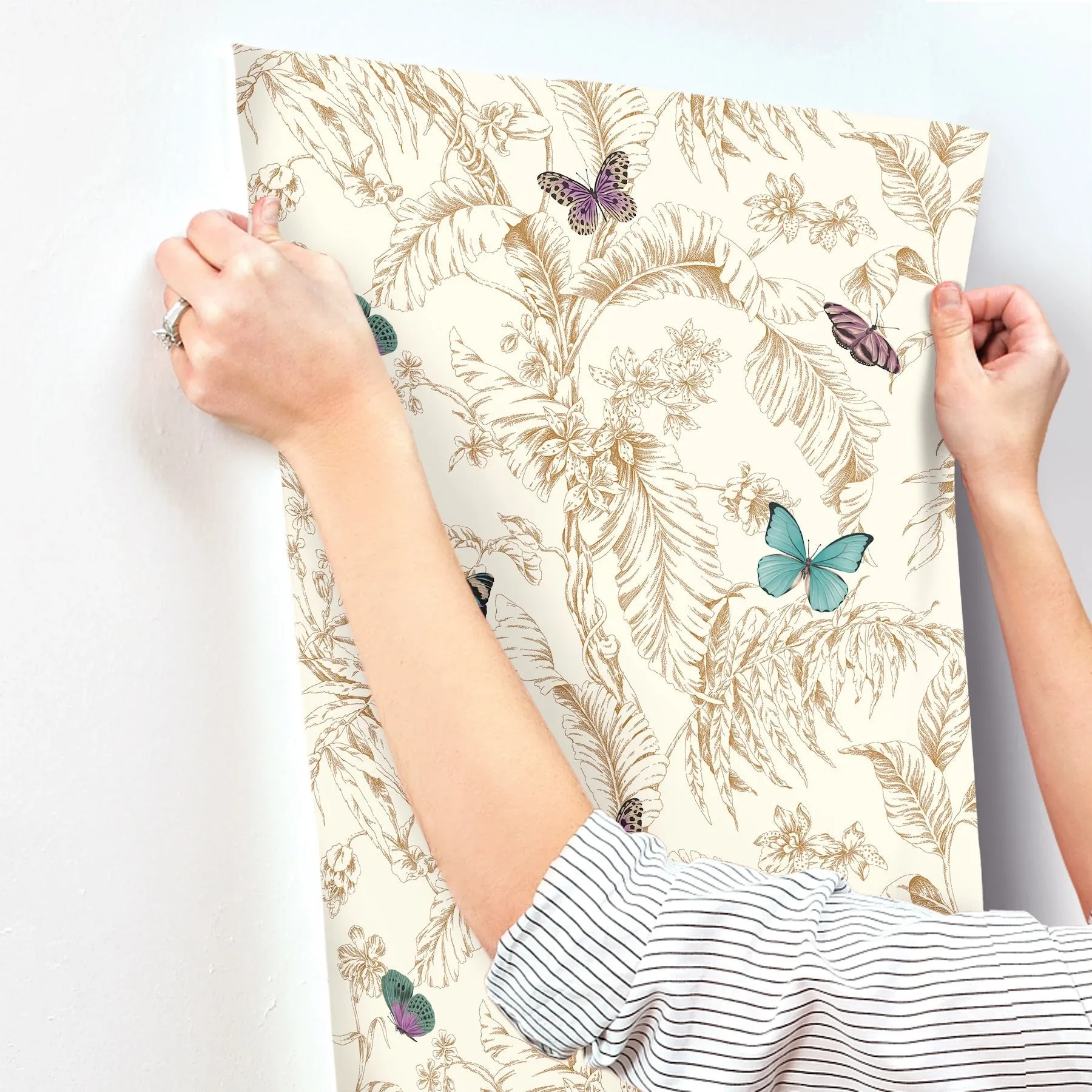 York Wallcoverings Papillon Gold Wallpaper - SKU AF2028