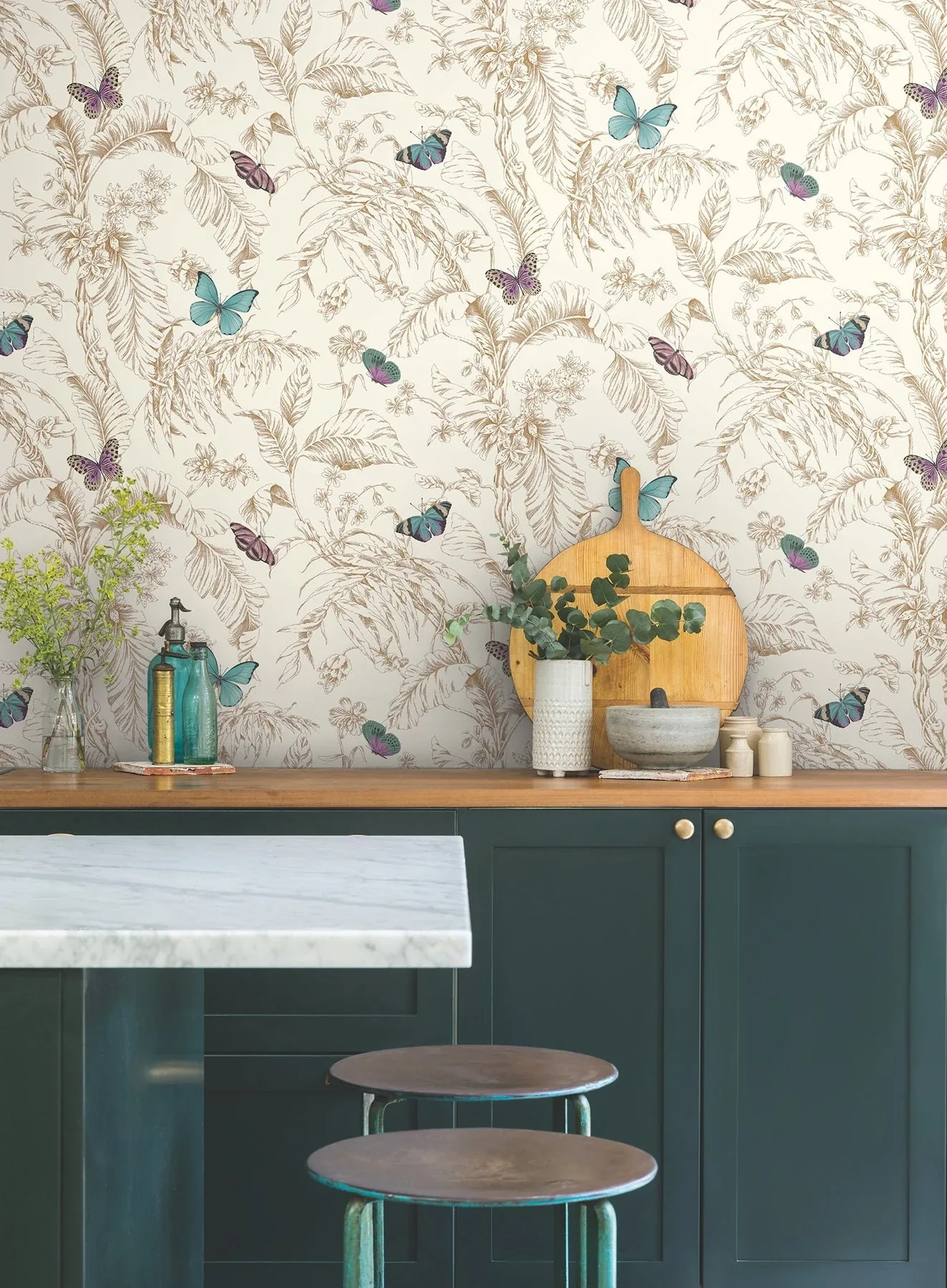 York Wallcoverings Papillon Gold Wallpaper - SKU AF2028