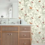 York Wallcoverings Papillon Green Wallpaper - SKU AF2027