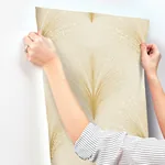 York Wallcoverings Papyrus Plume Ivory Wallpaper - SKU OI0683