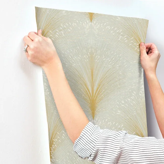 York Wallcoverings Papyrus Plume Sage Wallpaper - SKU OI0682