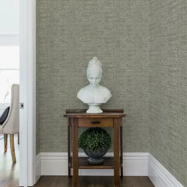 York Wallcoverings Papyrus Weave Black Wallpaper - SKU CY1559