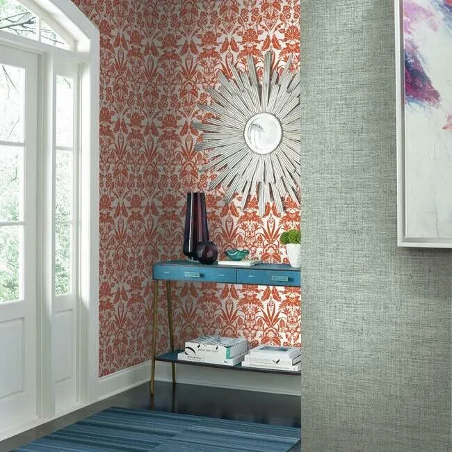 York Wallcoverings Papyrus Weave Blue Wallpaper - SKU CY1560