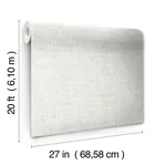 York Wallcoverings Papyrus Weave Grey Wallpaper - SKU MN1933