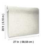 York Wallcoverings Papyrus Weave White Wallpaper - SKU MN1932