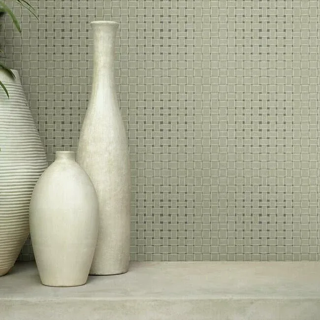 York Wallcoverings Paradise Island Weave Green Wallpaper - SKU TC2613