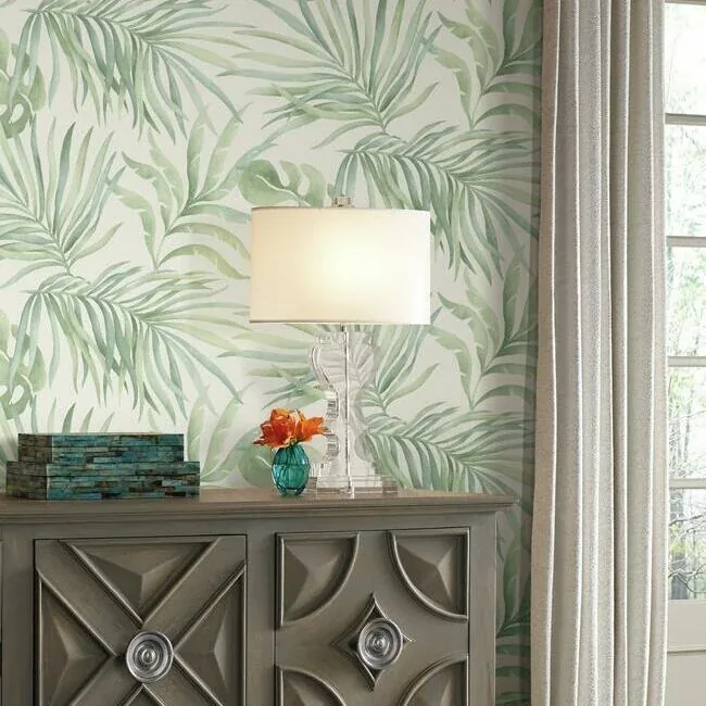 York Wallcoverings Paradise Palm Light Green Wallpaper - SKU SO2452