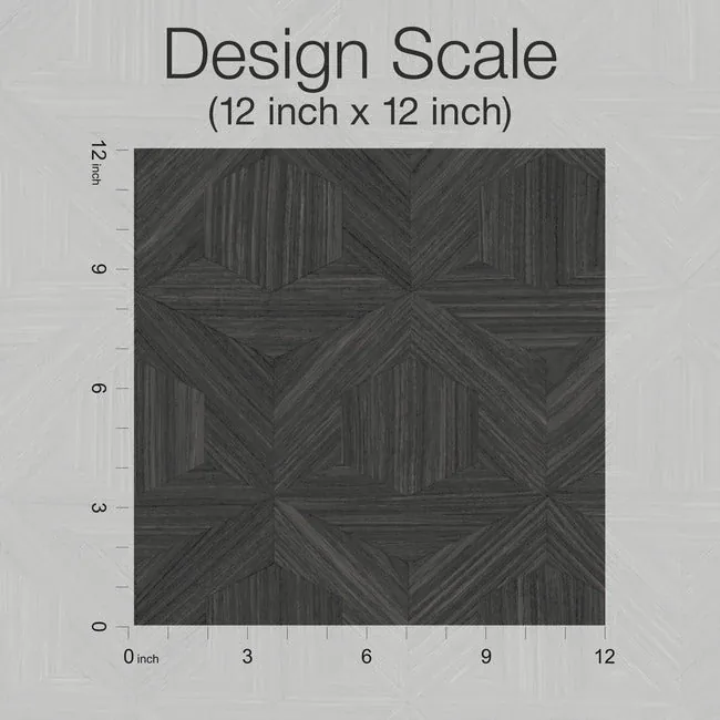 York Wallcoverings Parquet Black Wallpaper | Wallpaper Twins York Wallcoverings Parquet Black Wallpaper - SKU OM3621