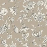 York Wallcoverings Passion Flower Toile Linen Wallpaper | Wallpaper Twins York Wallcoverings Passion Flower Toile Linen Wallpaper - SKU RT7852