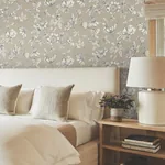 York Wallcoverings Passion Flower Toile Linen Wallpaper | Wallpaper Twins York Wallcoverings Passion Flower Toile Linen Wallpaper - SKU RT7852