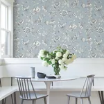 York Wallcoverings Passion Flower Toile Sky Blue Wallpaper | Wallpaper Twins York Wallcoverings Passion Flower Toile Sky Blue Wallpaper - SKU RT7853