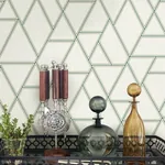 York Wallcoverings Pathways White & Green Wallpaper | Wallpaper Twins York Wallcoverings Pathways White & Green Wallpaper - SKU GR5912