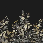 York Wallcoverings Peacock Black Wall Mural | Wallpaper Twins York Wallcoverings Peacock Black Wall Mural - SKU RP7399M