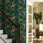 York Wallcoverings Peacock Emerald Wallpaper | Wallpaper Twins York Wallcoverings Peacock Emerald Wallpaper - SKU RI5168