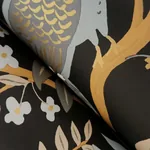York Wallcoverings Peacock Garden Black Peel & Stick Wallpaper | Wallpaper Twins York Wallcoverings Peacock Garden Black Peel & Stick Wallpaper - SKU PSW1537RL