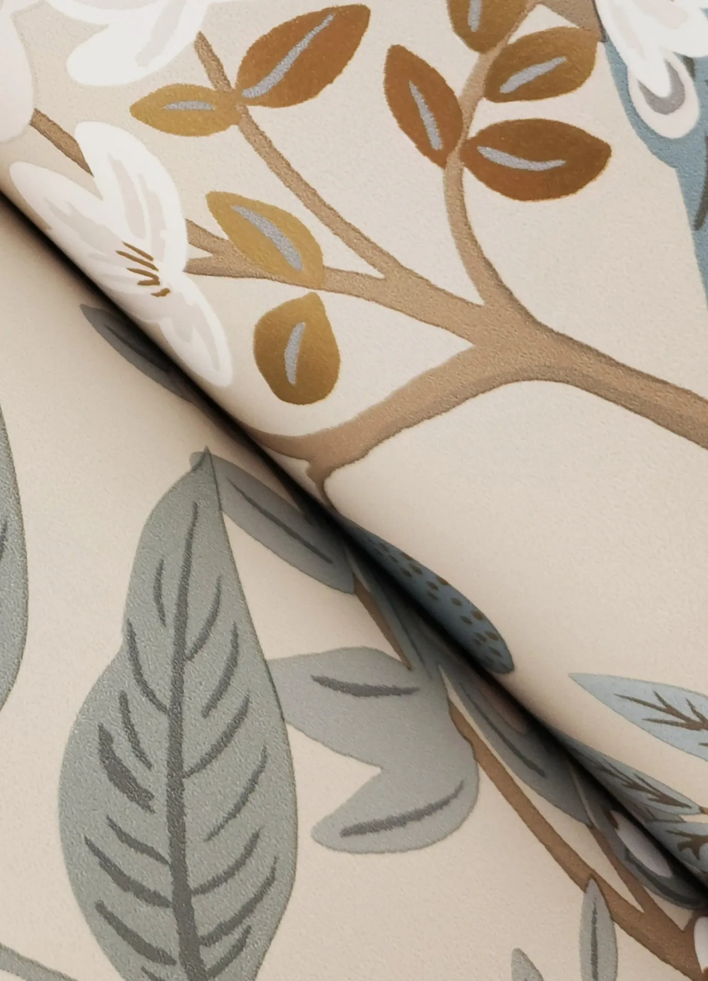 York Wallcoverings Peacock Garden Linen Peel & Stick Wallpaper | Wallpaper Twins York Wallcoverings Peacock Garden Linen Peel & Stick Wallpaper - SKU PSW1538RL