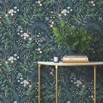York Wallcoverings Peacock Garden Navy Peel & Stick Wallpaper | Wallpaper Twins York Wallcoverings Peacock Garden Navy Peel & Stick Wallpaper - SKU PSW1536RL