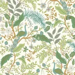 York Wallcoverings Peacock Garden White Peel & Stick Wallpaper | Wallpaper Twins York Wallcoverings Peacock Garden White Peel & Stick Wallpaper - SKU PSW1539RL