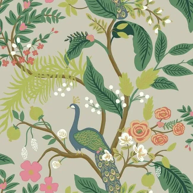 RI5171 | Peacock Linen Wallpaper