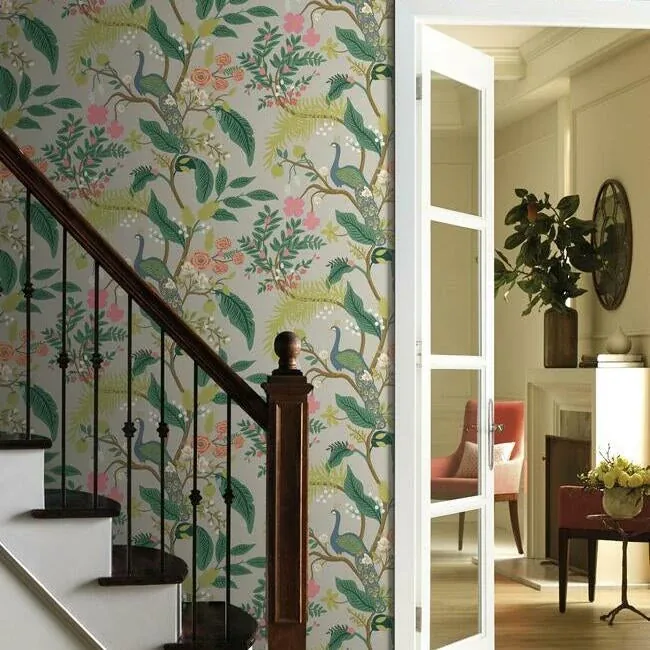 York Wallcoverings Peacock Linen Wallpaper - SKU RI5171