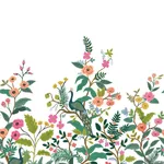 York Wallcoverings Peacock White Wall Mural | Wallpaper Twins York Wallcoverings Peacock White Wall Mural - SKU RP7397M