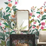 York Wallcoverings Peacock White Wall Mural | Wallpaper Twins York Wallcoverings Peacock White Wall Mural - SKU RP7397M