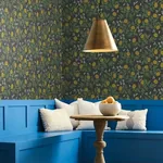 York Wallcoverings Peonies Black & Gold Wallpaper - SKU RI5151
