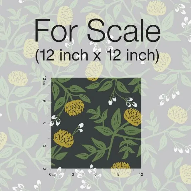 York Wallcoverings Peonies Black & Gold Wallpaper - SKU RI5151