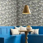 York Wallcoverings Peonies Grey Wallpaper - SKU RI5152