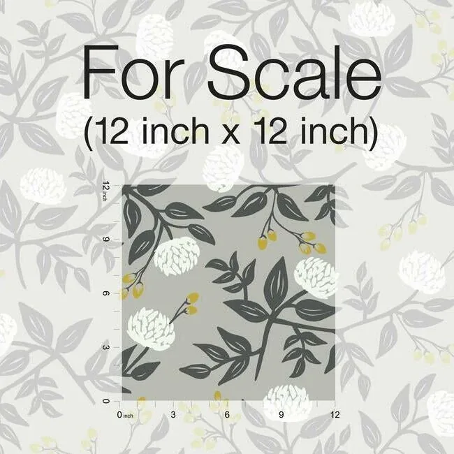 York Wallcoverings Peonies Grey Wallpaper - SKU RI5152