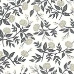York Wallcoverings Peonies White & Black Wallpaper - SKU RI5150