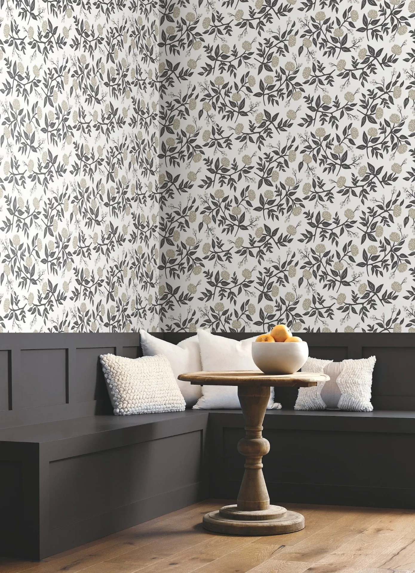 York Wallcoverings Peonies White & Black Wallpaper - SKU RI5150