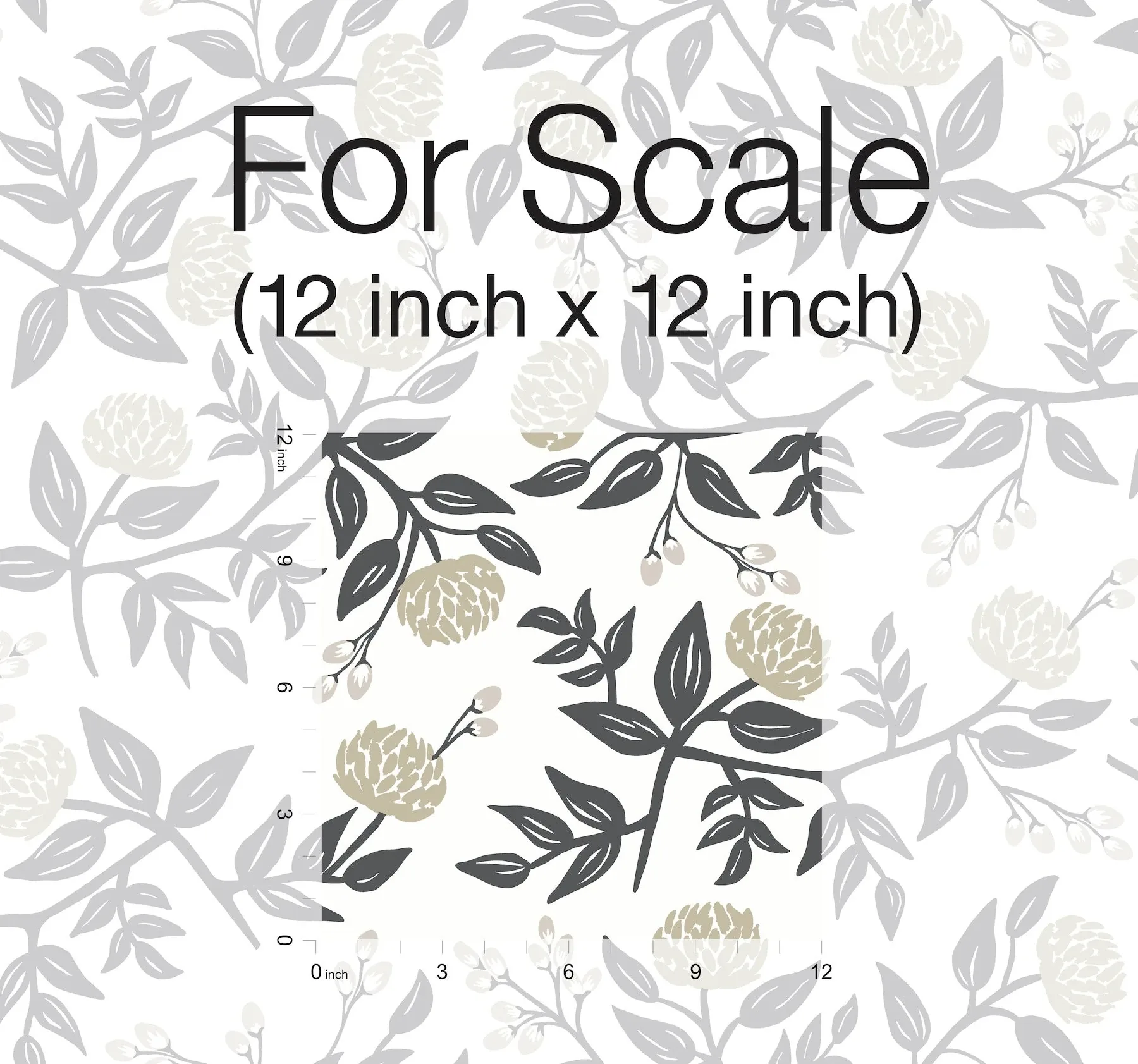 York Wallcoverings Peonies White & Black Wallpaper - SKU RI5150