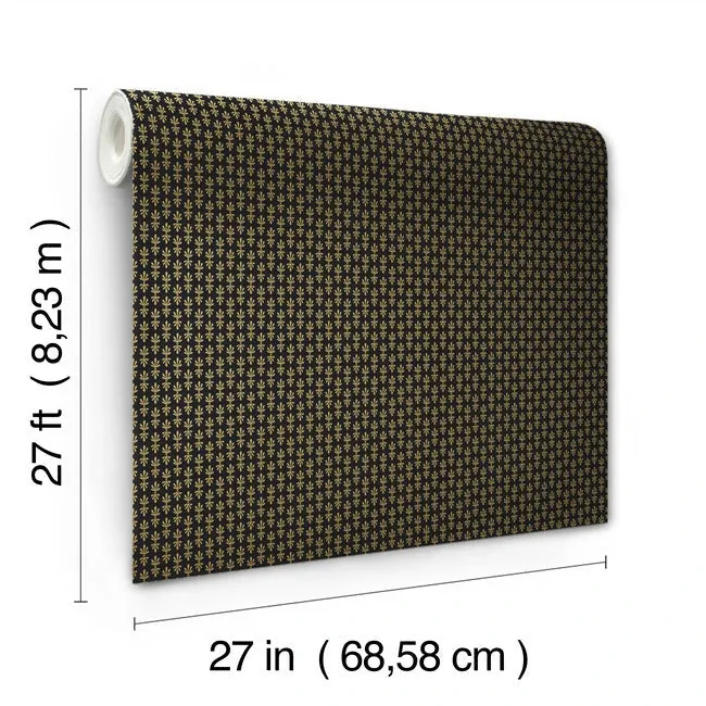 York Wallcoverings Petal Black Wallpaper - SKU RP7363