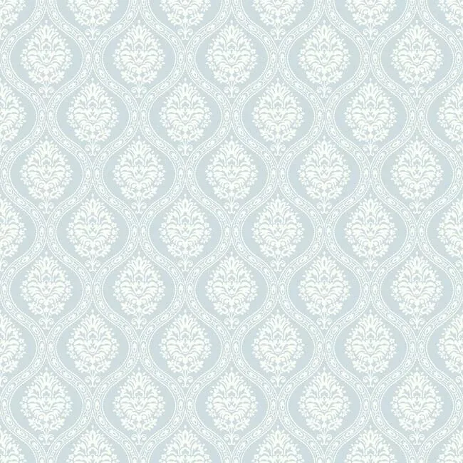 York Wallcoverings Petite Ogee Blue Wallpaper - SKU DM5026