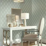 York Wallcoverings Petite Ogee Green Wallpaper - SKU DM5028