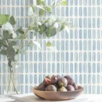York Wallcoverings Petite Pergola Blue Wallpaper - SKU MN1942